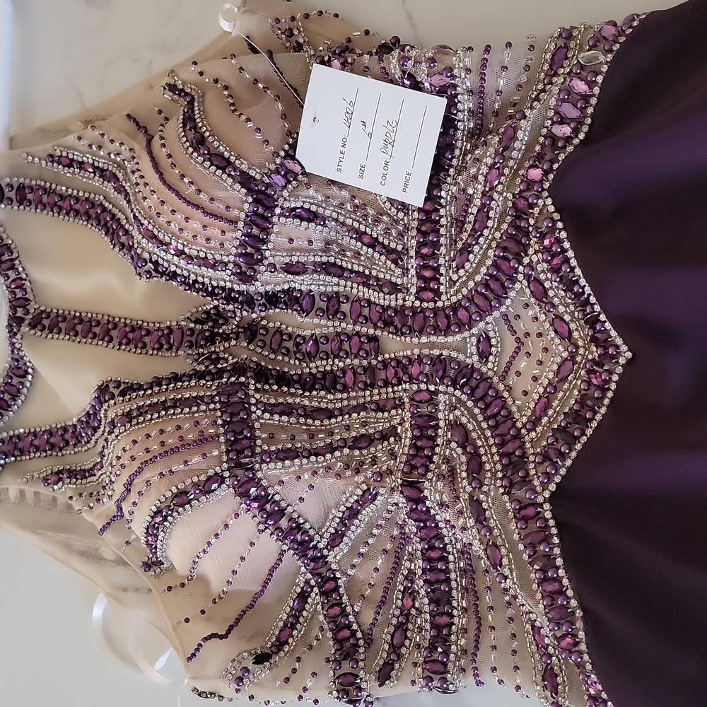 BEAUTIFUL NEW PROM  DRESS IN PURPLE COLOR - Picture 10 of 10